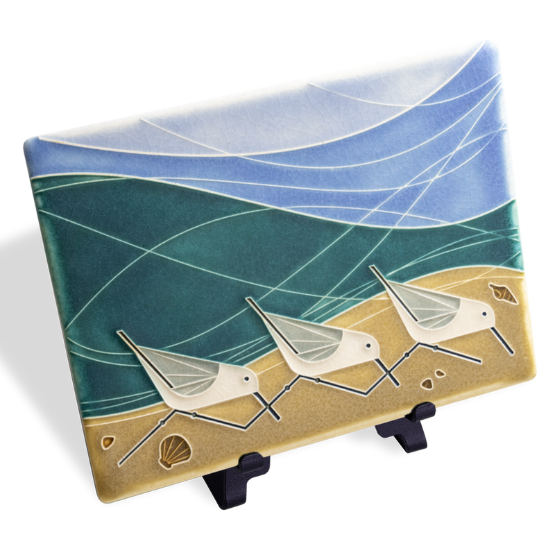 Beach Birds - Sand Tile - 6" x 8"