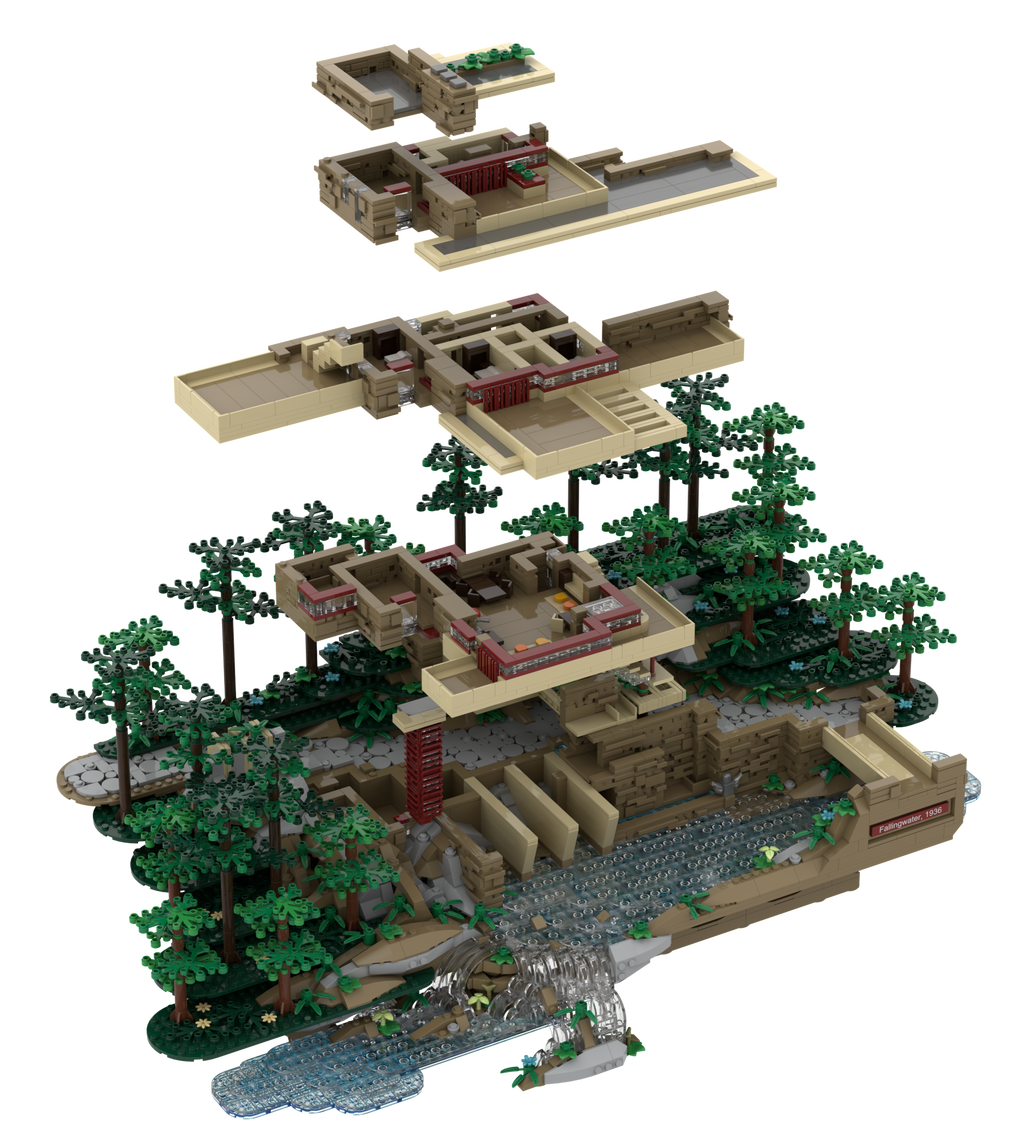 Fallingwater  Atom Brick Building Kit.