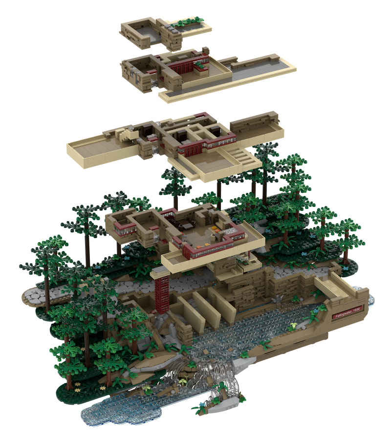 Fallingwater  Atom Brick Building Kit.