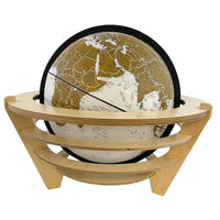 12" Diameter Frank Lloyd Wright Schwartz  Globe - Natural Wood.