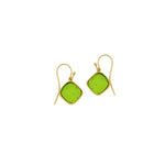 bubbles diamond wire earrings - green