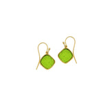 bubbles diamond wire earrings - green