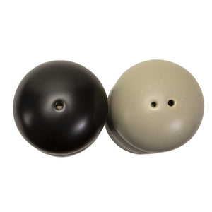 Salt & Pepper Shakers - Oya Carving - Black, White