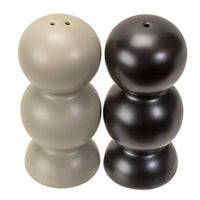 Salt & Pepper Shakers - Oya Carving - Black, White