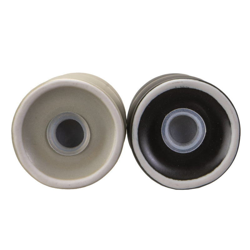 Salt & Pepper Shakers - Oya Carving - Black, White