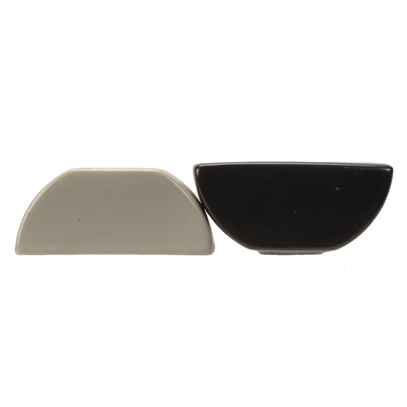 Salt & Pepper Shakers - Organic Stacking Stones - Black, White