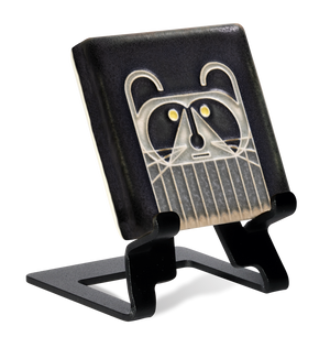 Raccoon Black Tile - Charley Harper 3" x 3"