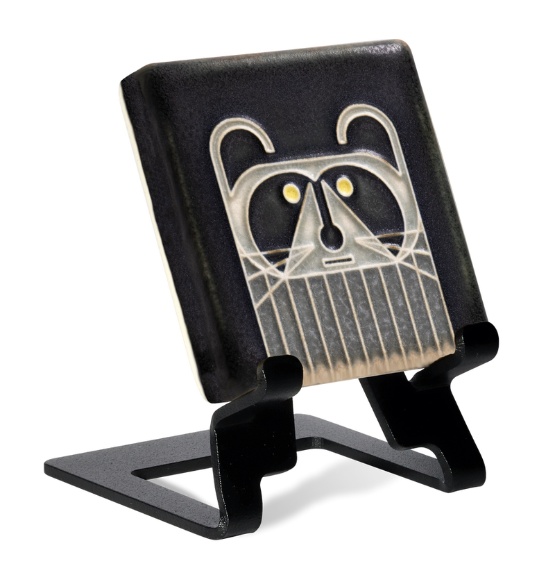 Raccoon Black Tile - Charley Harper 3" x 3"