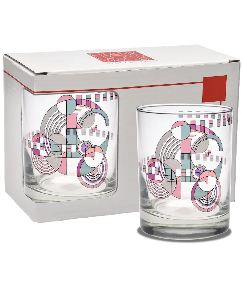 FLW Hoffman Rug Tumbler Glass- Set of 2