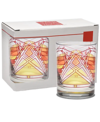 FLW Dana Thomas Butterfly Glass Tumblers- Set of 2