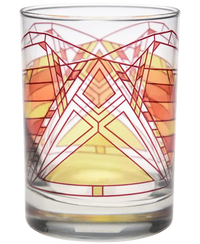 FLW Dana Thomas Butterfly Glass Tumblers- Set of 2