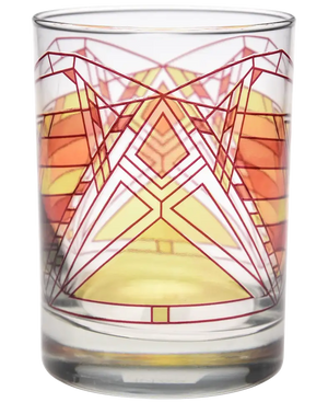 FLW Dana Thomas Butterfly Glass Tumblers- Set of 2