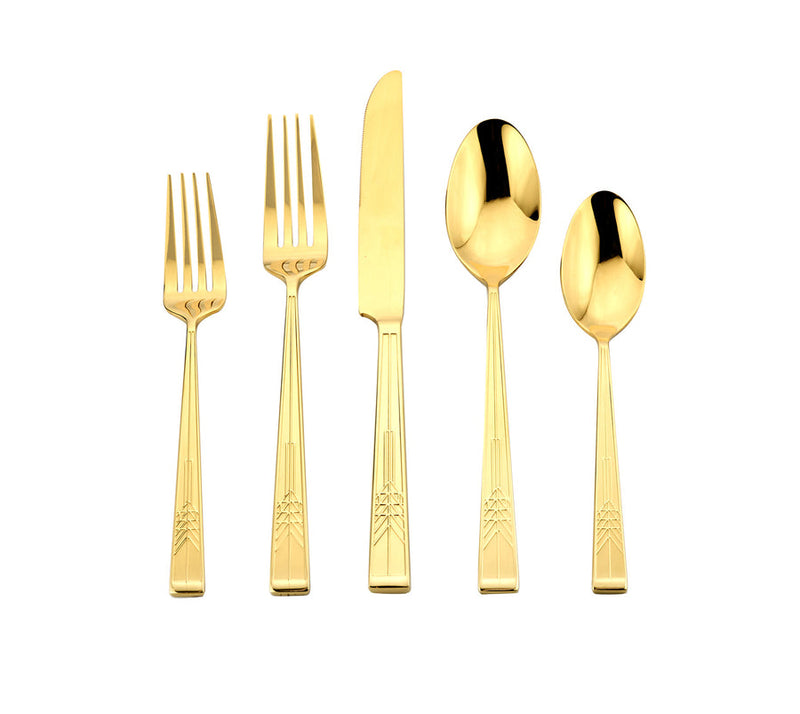Tree of Life - Flatware -20 piece service for Four - Gold
