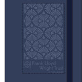 Journal - Pedova Soft Bound  - Navy - Allover Ginkgo texture 8" x5.5" - FLWT Logo