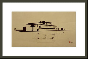 Archival Print- Fredrick Robie House- 16x20 Framed.