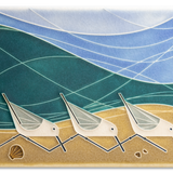 Beach Birds - Sand Tile - 6" x 8"