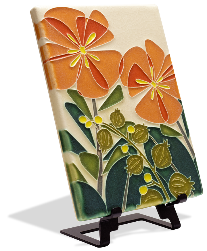 Blossom Bliss - Orange Tile - 6" x 8"