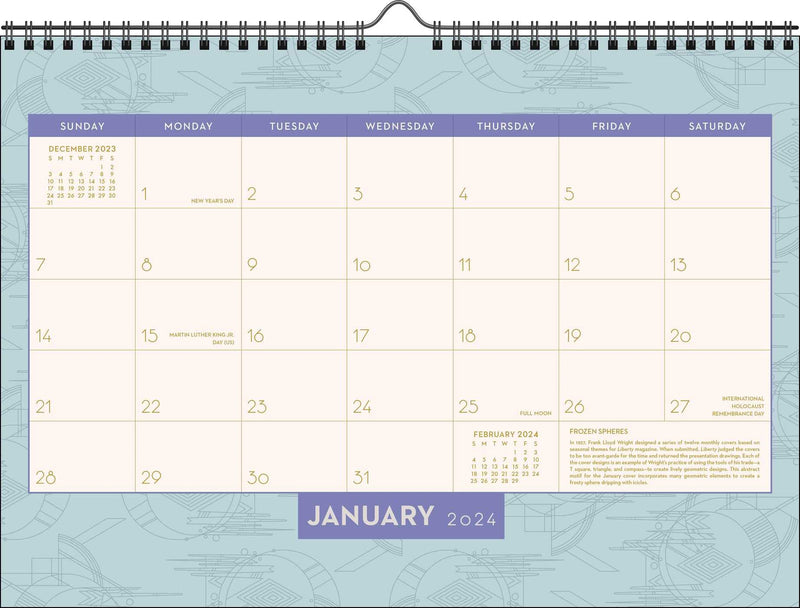 Frank Lloyd Wright 2024 Wall Calendar