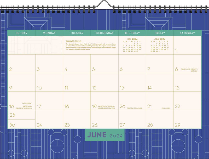 Frank Lloyd Wright 2024 Wall Calendar