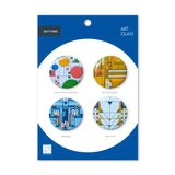 Buttons - Set of 4 - Art Glass