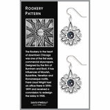 Earrings - Rookery Pattern - Tahitian Black Faux Pearl