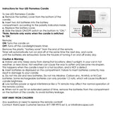 6" Led Real Wax Candle with Remote - FLW Saguaro Forms