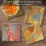 FLW "Liberty Covers Iii " 4 Pack Assorted Image Coasters