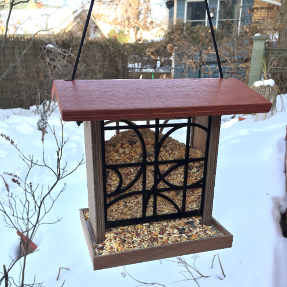 Mondrian Bird Feeder - Terra Cotta.