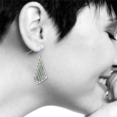 Earrings - Dana Thomas Green Butterfly
