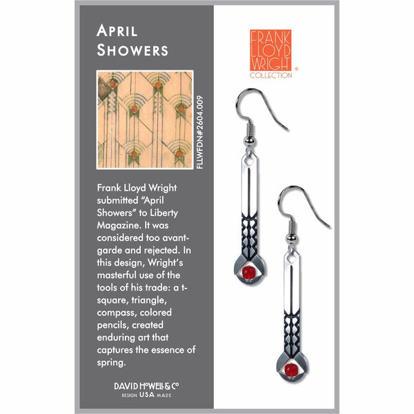 Earrings -  April Showers - Red