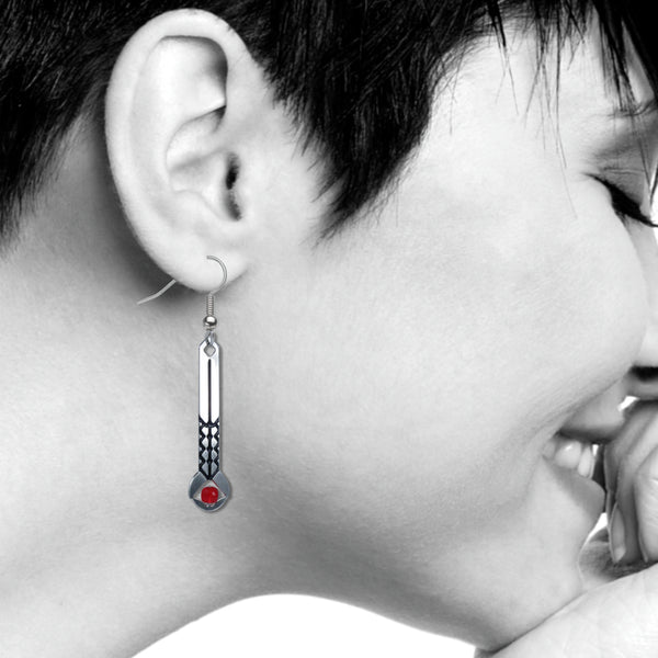 Earrings -  April Showers - Red