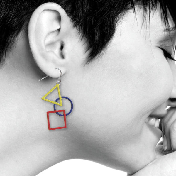 Earrings -  Triangle/Circle/Square - Kandinsky