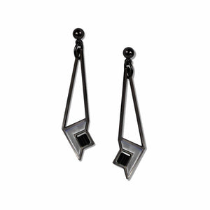 Earrings -  Dana House - Black/Silver