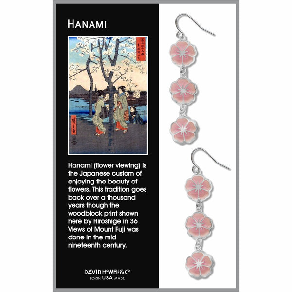Cherry Blossom Sakura Dangle  Earrings -