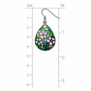 Earrings - Tiffany Stained Glass Cherry Blossom