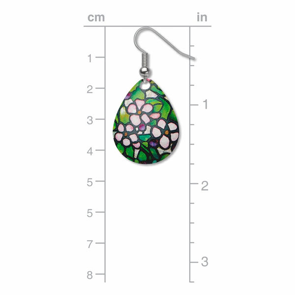 Earrings - Tiffany Stained Glass Cherry Blossom