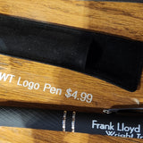 Soft Touch Stylus Metal Pen - Black - FLWT Logo
