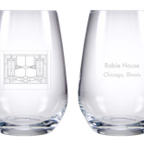 Stemless Wine Glass - Robie House - One Piece