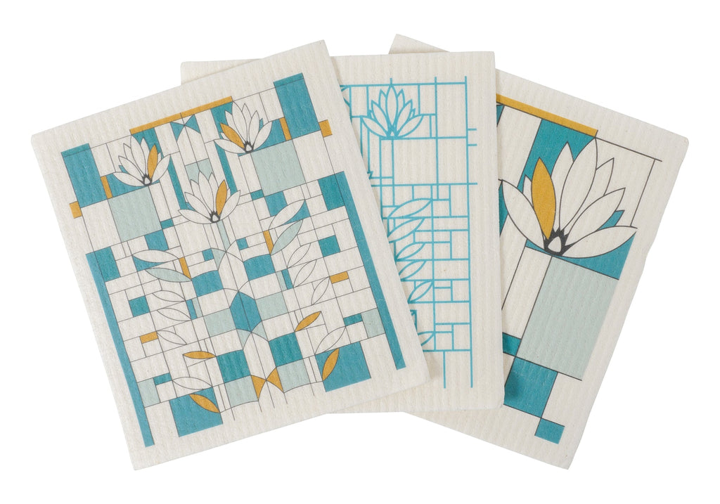 Swedish Dish Cloths - Set of 3 - Waterlilies