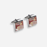 Frank Lloyd Wright Midway Gardens Circle Terracotta Cufflinks