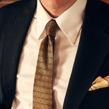 Frank Lloyd Wright Midway Gardens Detail Sketch Dark Oak Tie