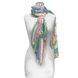 FLW Saguaro Forms Silky Sheer Long Scarf