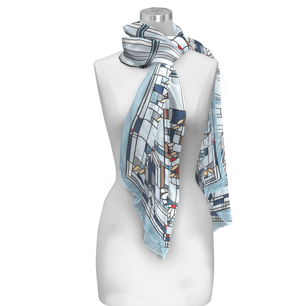 FLW Waterlilies Silky Sheer Long Scarf