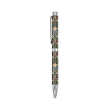 Ballpoint pen features bright and colorful wraparound artwork, based on William Morris's Strawberry Thief