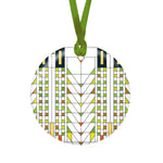Decorative ornament with geometric pattern on a white background