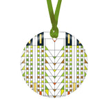 Decorative ornament with geometric pattern on a white background