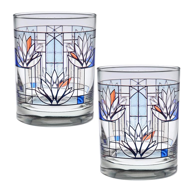 set of 2 waterlilies tumblers
