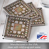 Pier Cluster Lay Light 4pk Coaster Set
