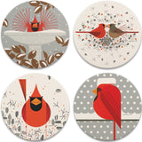 Charley’s Cardinals Absorbent Stone Coaster Set
