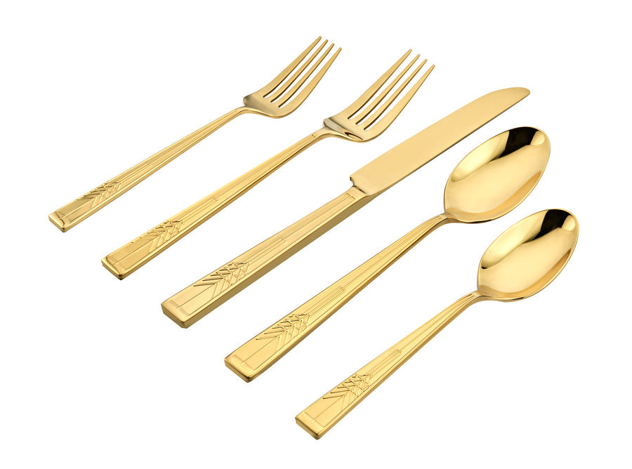 Tree of Life - Flatware -20 piece service for Four - Gold